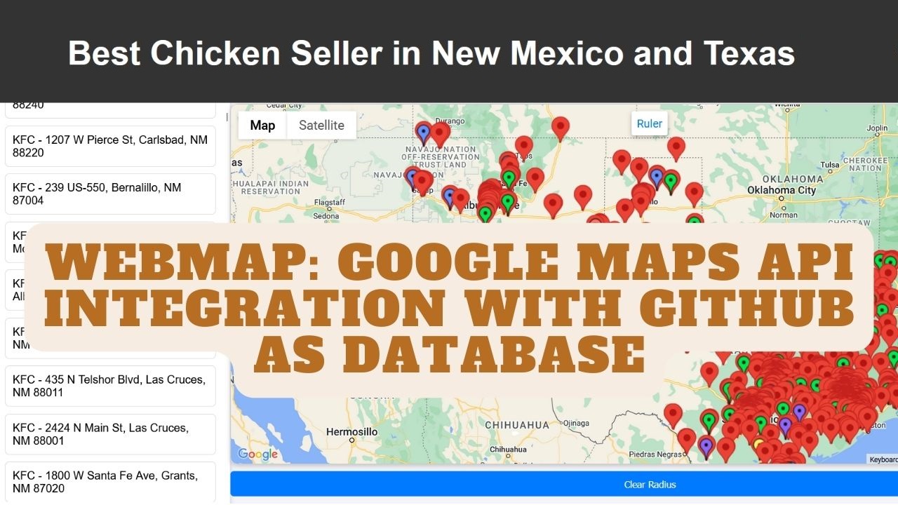 Best Chicken Seller — Google Maps API & GitHub as DB